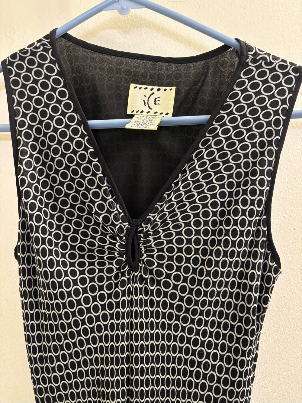 black and white vintage circle dress - Picture 3 of 7